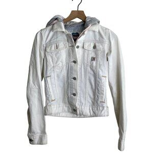 Carhartt White Hooded Denim Jacket – Size XS